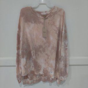 Brand New Found LA Women's Pink Cloud Tie Dye Sweatshirt Size L, XL